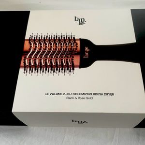 L’Ange Le Volume 2-IN-1 Volumizing Brush Dryer in Black & Rose Gold